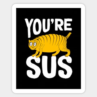 Youre Sus With Cat Edward Lear Vintage Illustration Sticker